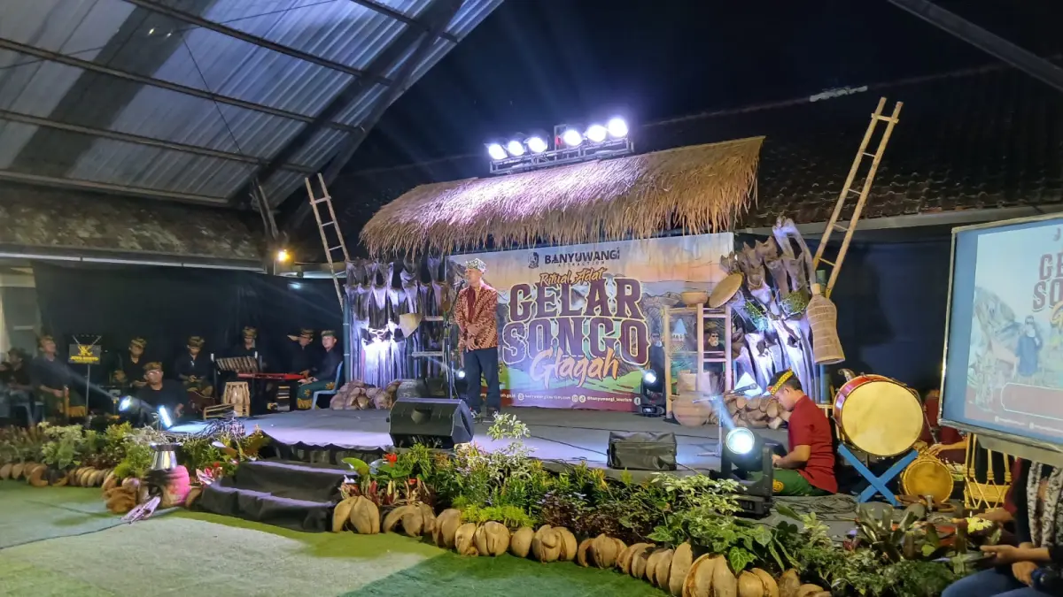 Ritual Adat Gelar Songo 2026 di Desa Glagah, Banyuwangi. (Rahma untuk Radar Banyuwangi)