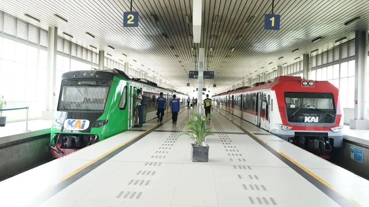 Delapan layanan kereta penghubung bandara KAI Group melayani 7,46 juta pelanggan pada Semester I 2026. (Antara)