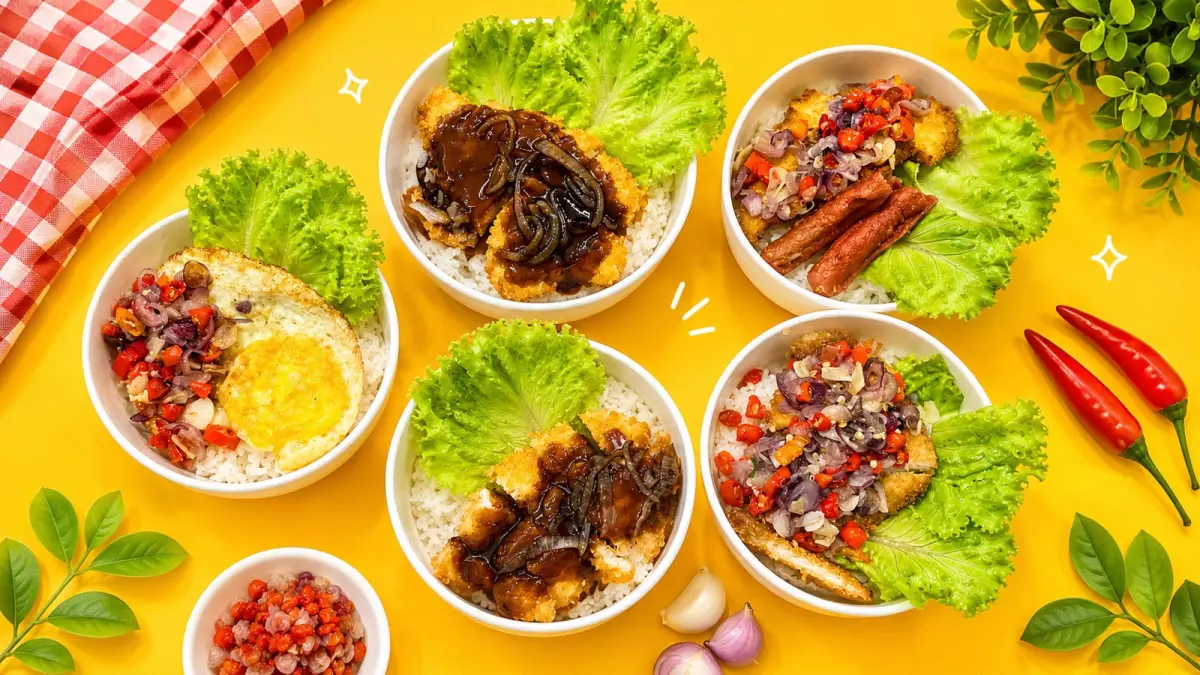 Rice bowl tetap menjadi menu favorit. (TikTok/DapurLahap)