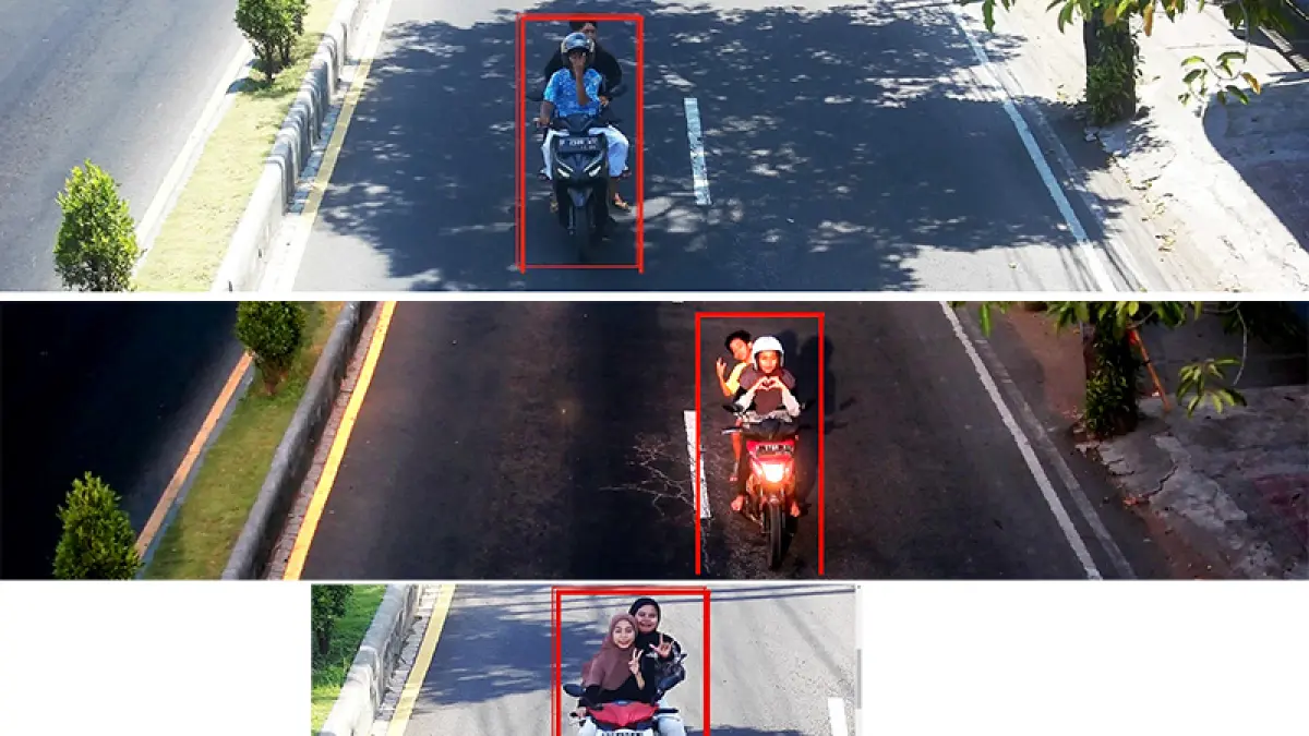 Aktivitas pengendara sepeda motor di jalan utama Banyuwangi terekam kamera pemantau dari pagi hingga malam. (Radar Situbondo)