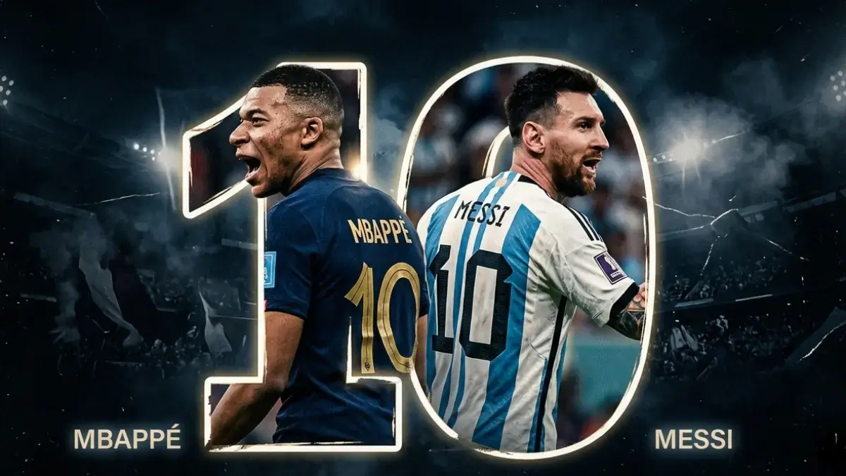 Kylian Mbappe dan Lionel Messi. (foto diolah dengan AI via Radar Jember)