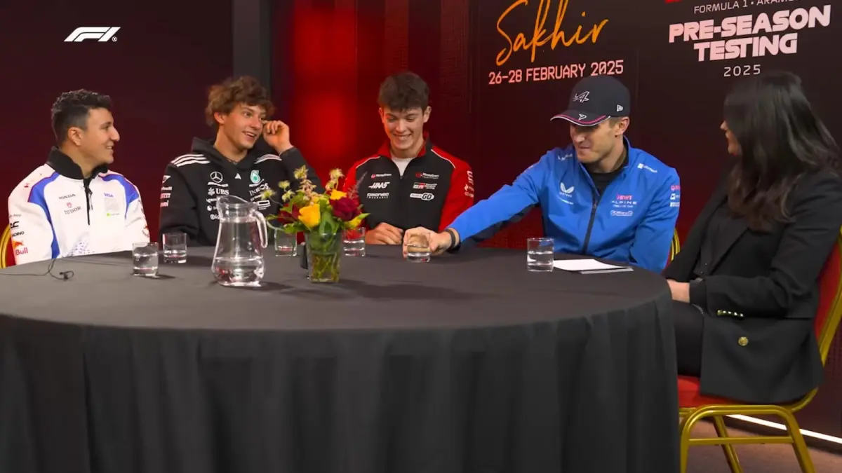 Lima rookie Formula 1 musim 2025 saling menunjukkan rasa percaya diri dalam diskusi resmi F1. (YouTube/Formula 1)