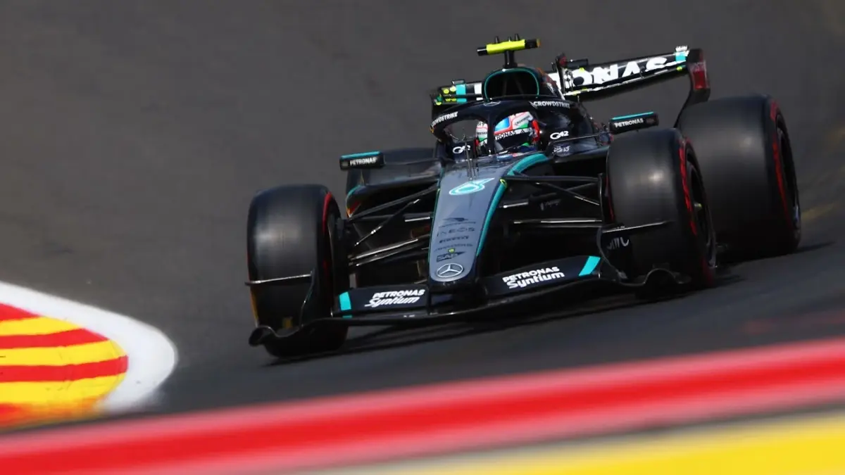 Kimi Antonelli menjadi yang tercepat pada FP3 F1 GP Belgia di Spa-Francorchamps. (F1)
