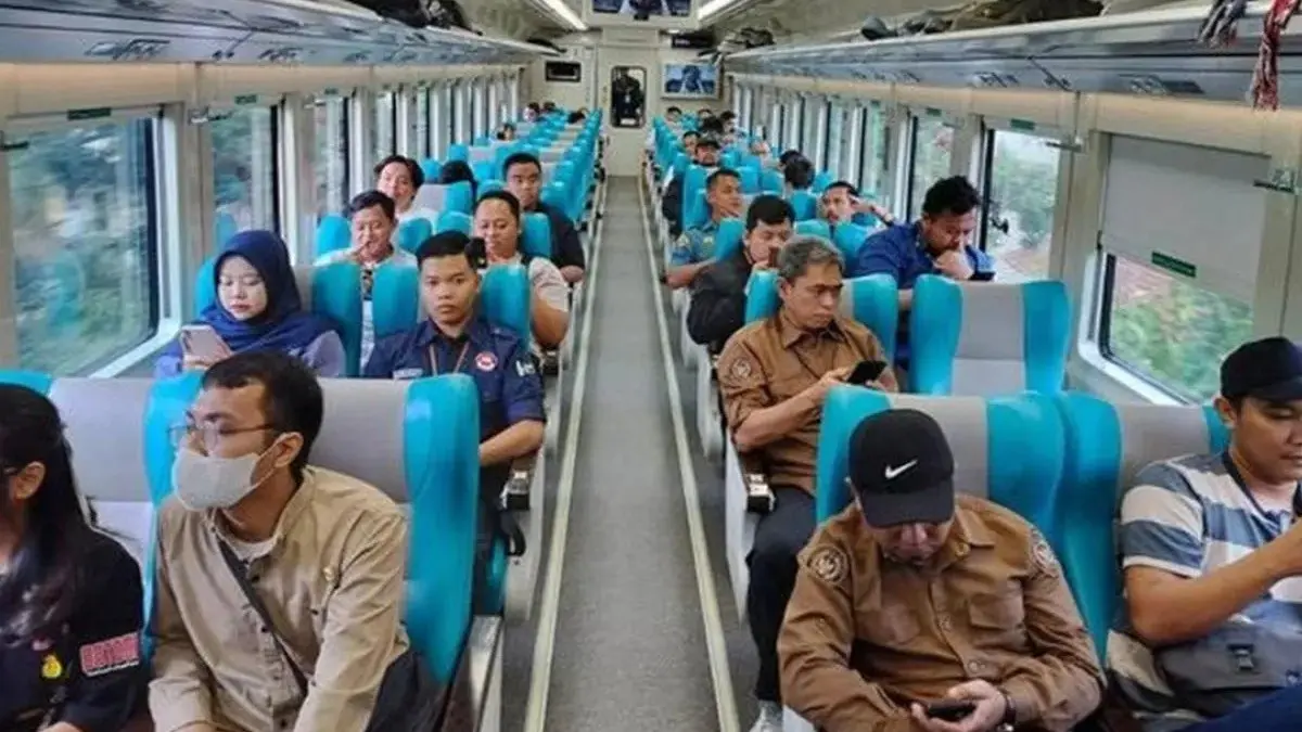 Penumpang kelas eksekutif KAI mencapai 7,57 juta orang pada Semester I 2026 atau naik 18,78 persen dibanding tahun lalu. (Antara)