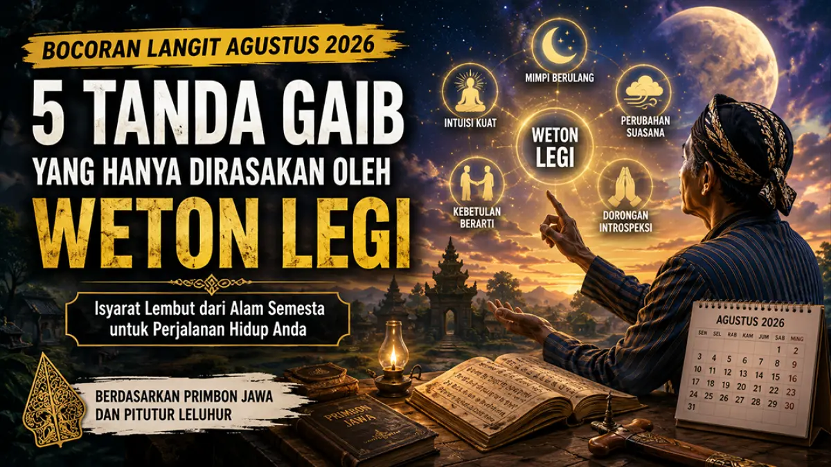 Agustus 2026 makin dekat, 5 isyarat gaib ini disebut muncul pada weton legi. (ChatGPT)