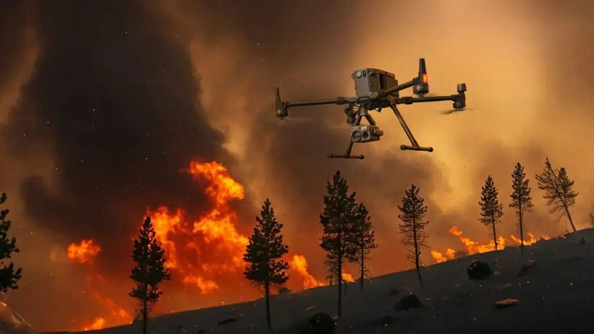 Teknologi drone otonom berbasis AI mulai merevolusi pemadaman kebakaran hutan di Amerika Serikat. (dslrpros.com)
