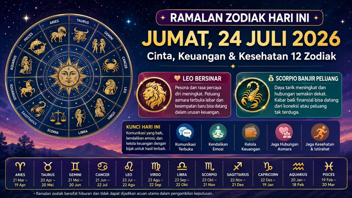12 zodiak hari ini: Ada yang banjir cinta, ada pula wajib tahan emosi. (ChatGPT)