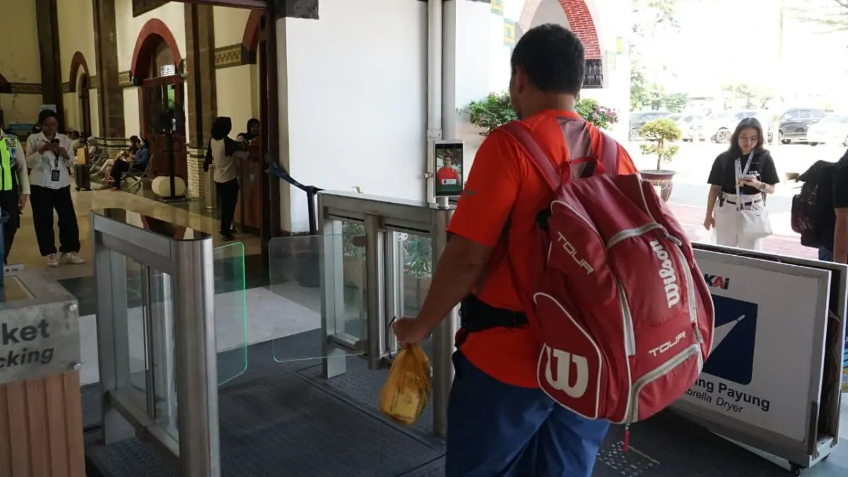 Pengguna Face Recognition Boarding Gate KAI Daop 4 Semarang mencapai 945.189 pelanggan hingga Juli 2026. (KAI)
