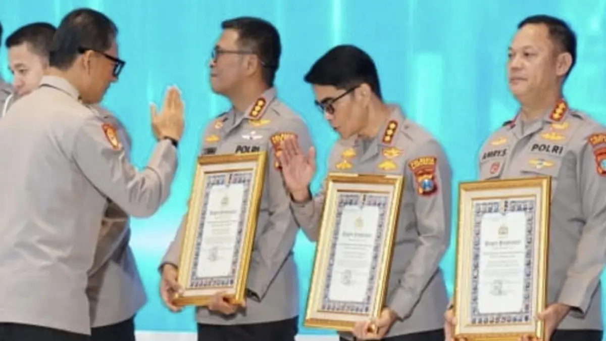 Polresta Banyuwangi meraih predikat WBBM dan Penghargaan Pelayanan Prima Kategori A dari Kementerian PANRB. (Polresta Banyuwangi)