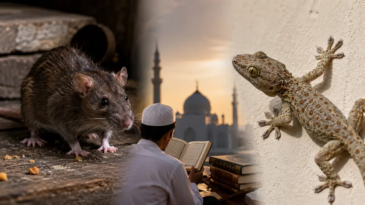 Tikus dan tokek boleh jadi kuliner? Begini penjelasan hukum Islam. (Ilustrasi ChatGPT)