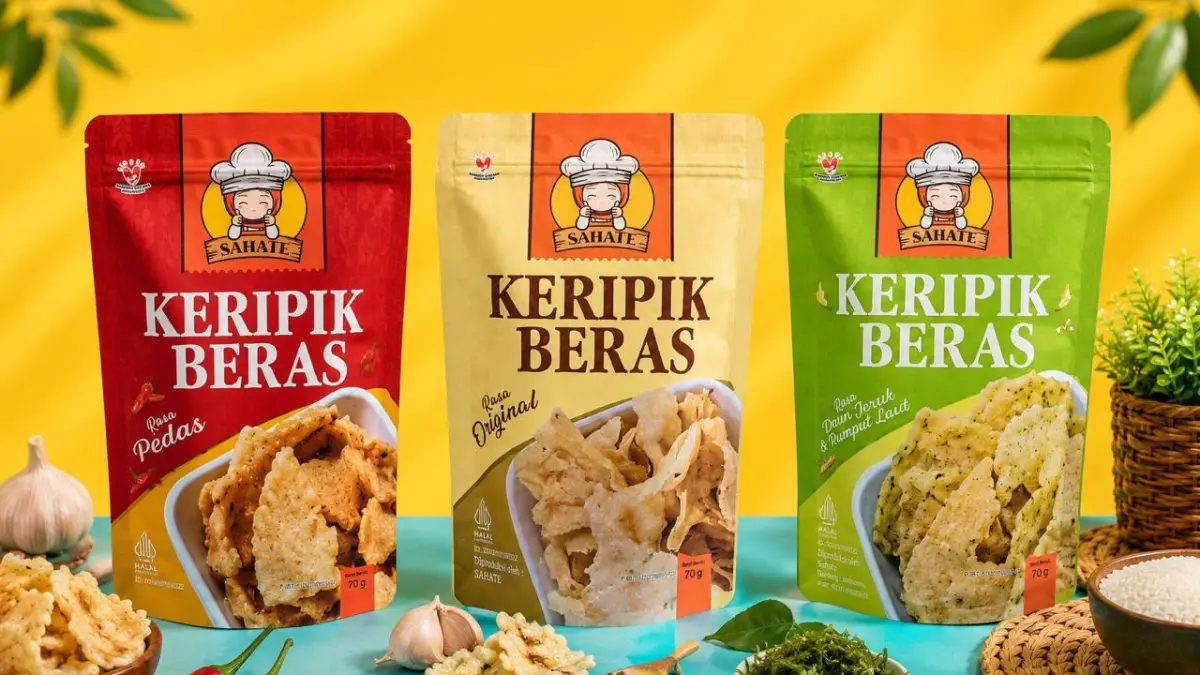 Sahate, kripik berbahan dasar beras.