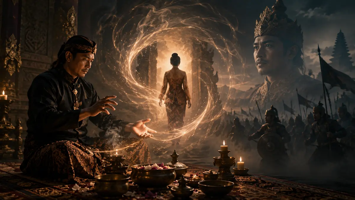 Ajian Puter Giling dikenal dalam tradisi spiritual Jawa sebagai ilmu batin untuk mengembalikan yang pergi. Benarkah atau sekadar mitos leluhur? (Ilustrasi ChatGPT)
