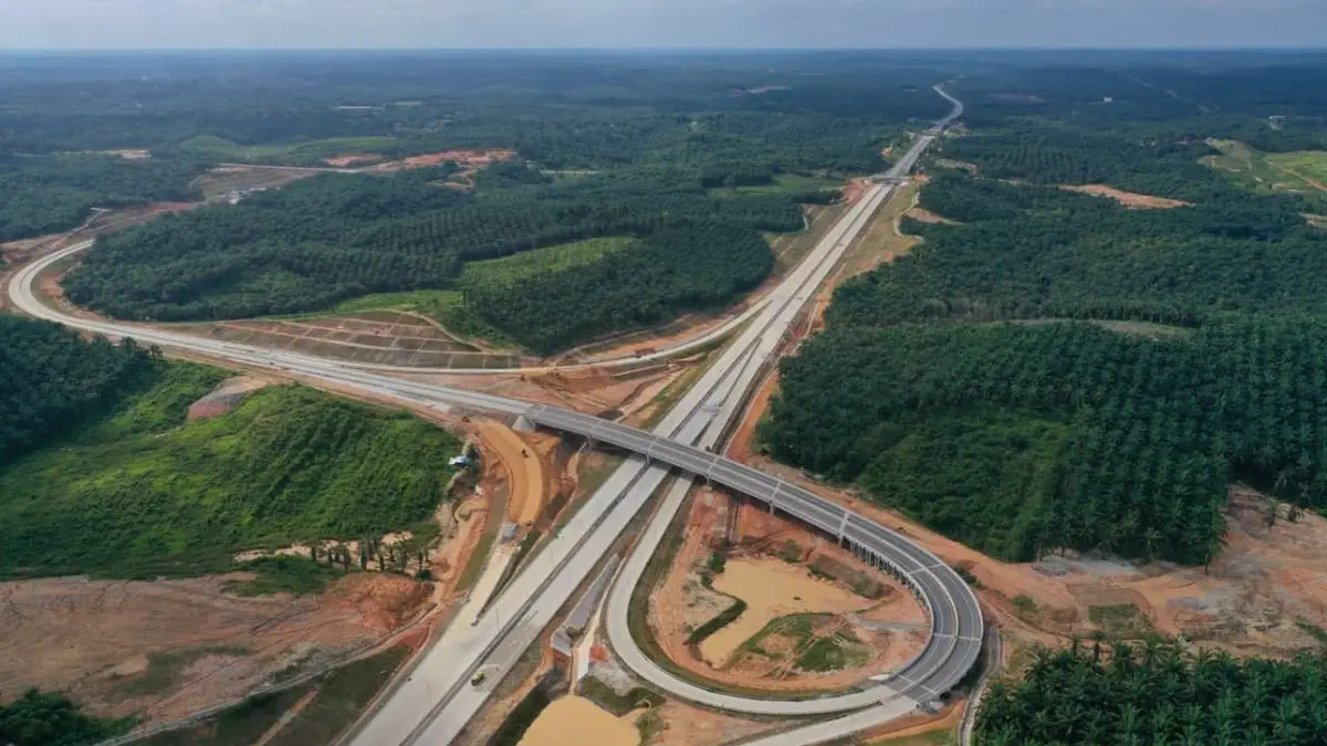 Mulai hari ini, akses keluar Tol Pekanbaru–Dumai menuju Kota Pekanbaru dialihkan ke Pintu Tol Bypass demi pembangunan Tol Lingkar. (Dok. PT Hutama Karya (Persero)