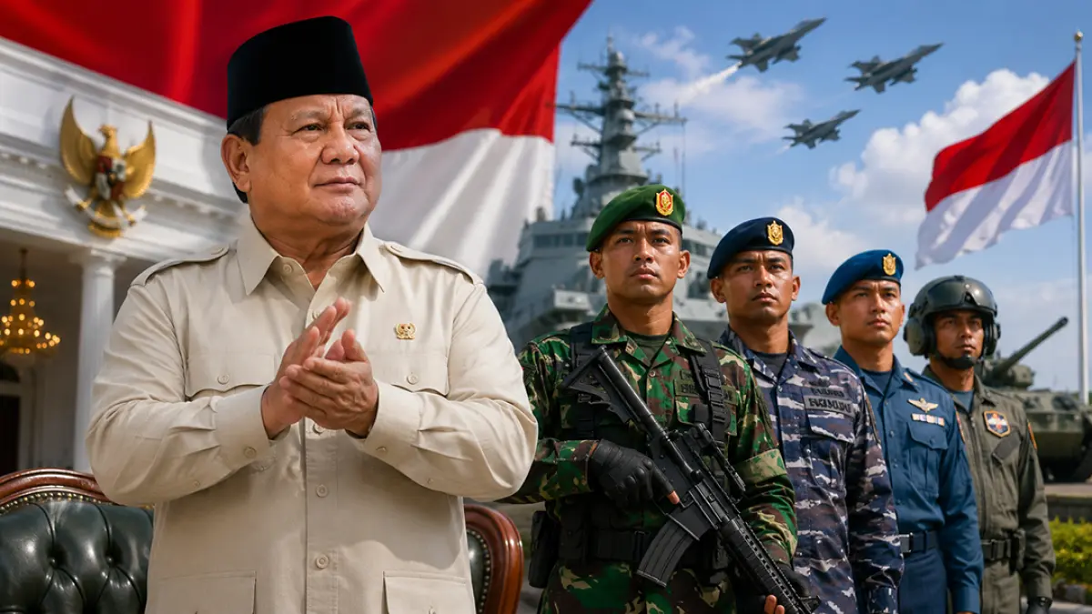 Prabowo menaikkan indeks tukin TNI dan Kemhan dari 70 persen menjadi 90 persen. Simak perkiraan kenaikan tunjangan berdasarkan kelas jabatan. (ChatGPT)