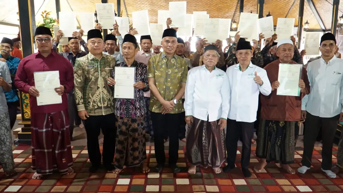 LWPNU Banyuwangi menerbitkan 99 sertifikat wakaf dan membidik ribuan aset umat untuk dilegalisasi serta dikembangkan menjadi wakaf produktif. (Syaifuddin Mahmud/Radar Banyuwangi)