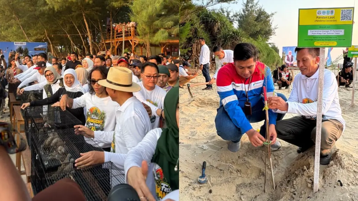 Pertamina Patra Niaga FT Tuban mendukung Festival Mangrove Jawa Timur. (Pertamina)