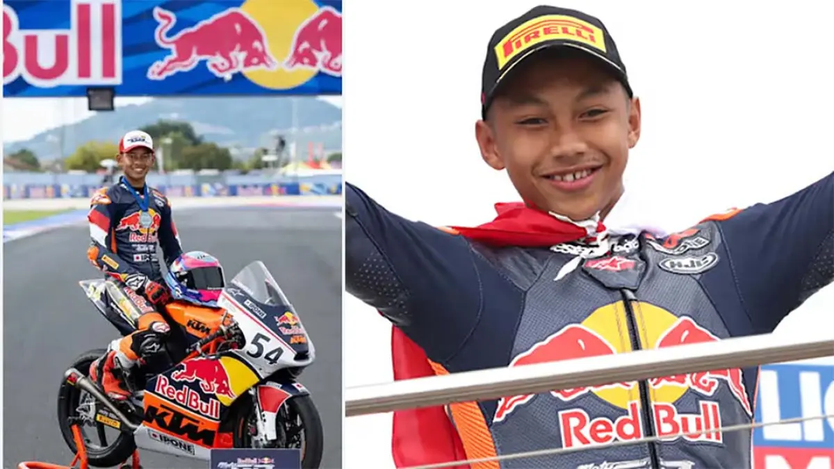Veda Ega Pratama dan Ramadhipa menembus balap dunia meski berlatih dengan fasilitas terbatas. Dari sirkuit dadakan Yogyakarta menuju panggung global. (Redbull)