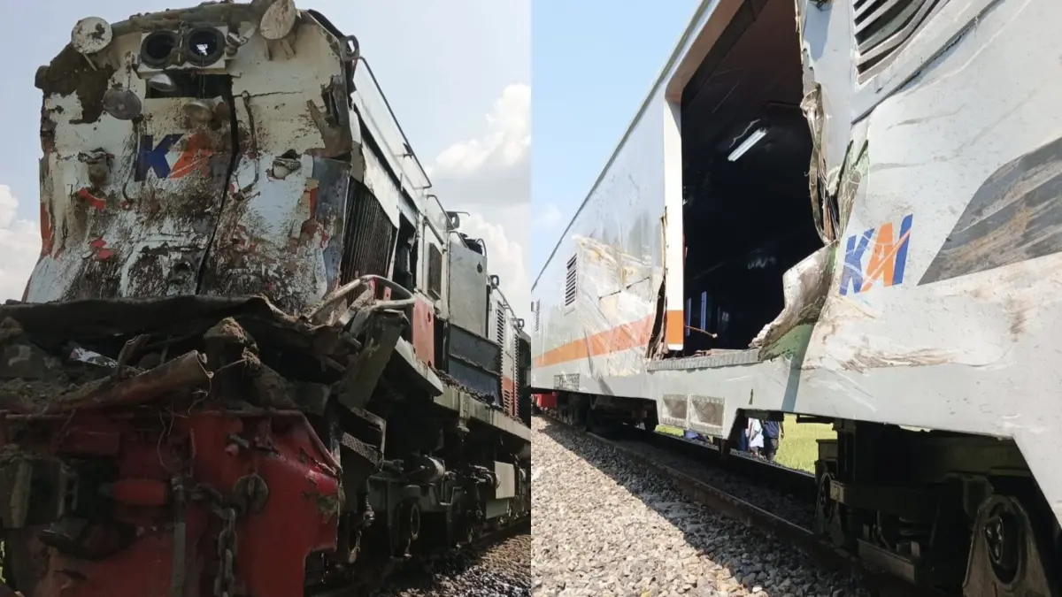 Perjalanan KA Putri Deli rute Medan-Tanjung Balai mengalami gangguan operasional di petak Lubuk Pakam-Perbaungan, Deli Serdang, Minggu (2/8/2026). (Istimewa)