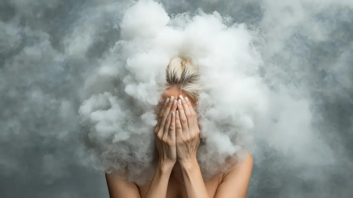 Brain fog kian banyak dialami masyarakat modern. (Vecteezy)