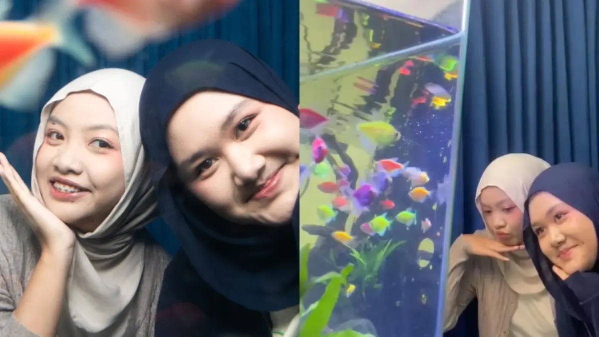 Aquarium photobooth menjadi tren baru studio foto kreatif di Banyuwangi. (Shinta untuk Radar Banyuwangi)