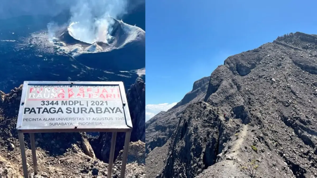 Gunung Raung dikenal sebagai gunung paling ekstrem di Pulau Jawa. (Instagram/raungcamp dan Pinterest/adindaoctaristya)
