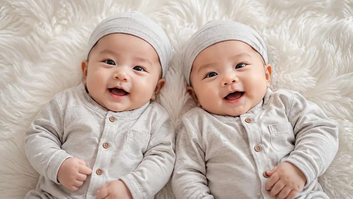 100 nama anak kembar laki-laki Islami modern tiga kata yang terdengar elegan, mudah diucapkan, memiliki makna baik, dan cocok digunakan di Indonesia. (Ilustrasi ChatGPT)
