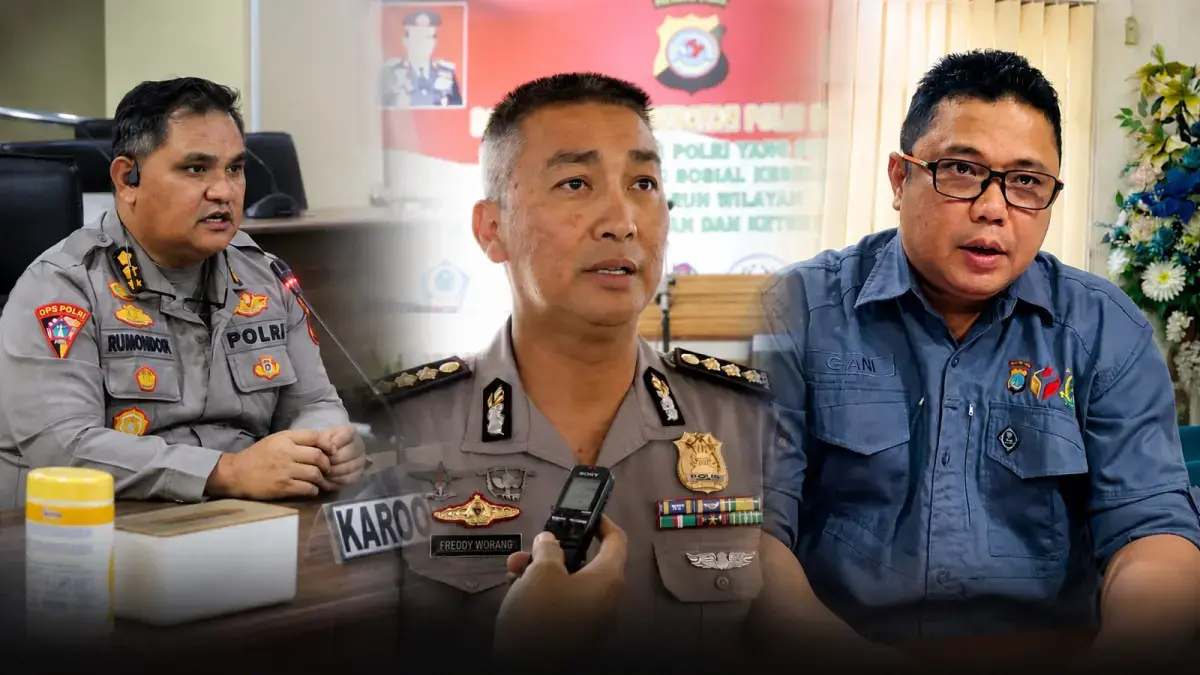 Kombes Pol Ronald Reflie Rumondor, Kombes Pol Freddy Worang Johanes, Kombes Pol Gani Fernando Siahaan. (ManadoPost.id)