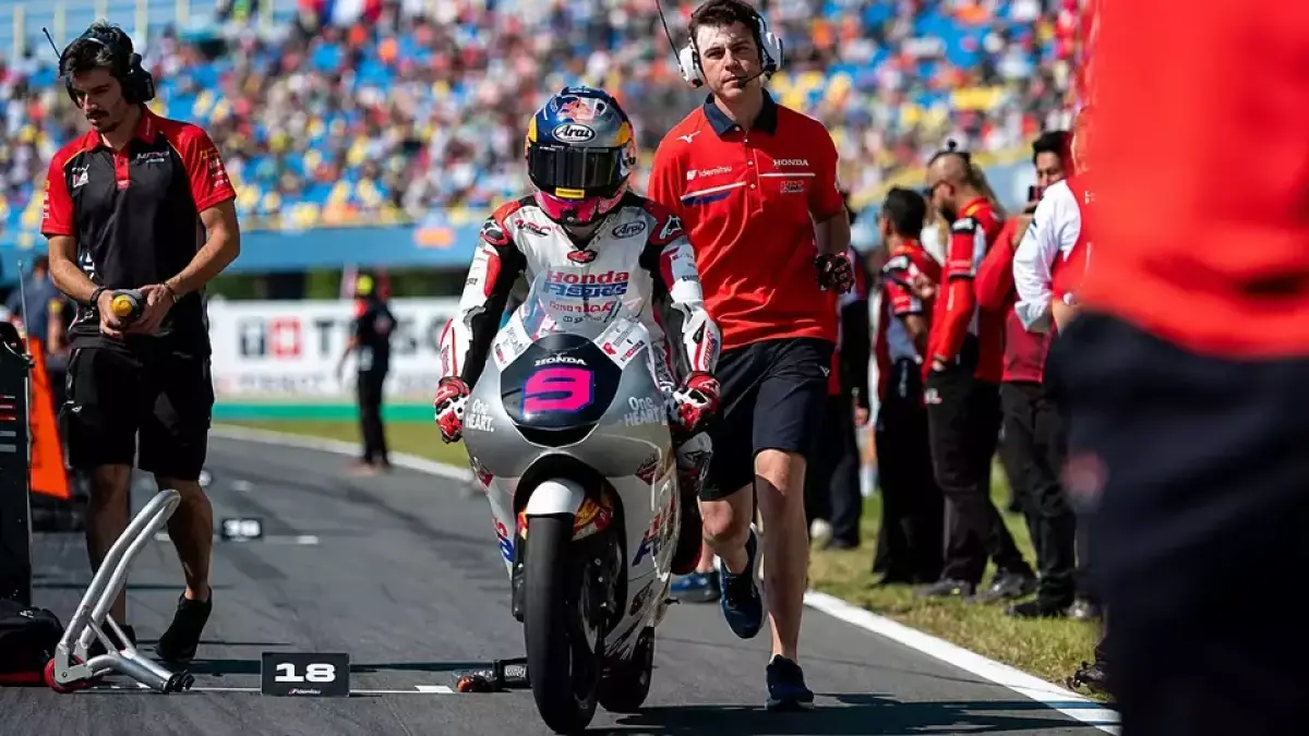 Sirkuit Baru Tak Bikin Ciut, Veda Ega Pratama Amankan Q2 Moto3 Inggris. (Dok/Honda Team Asia)