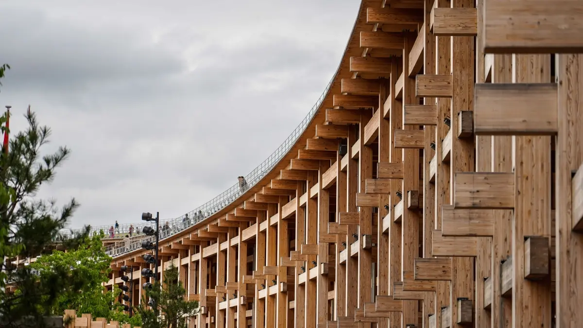Mass timber mengubah kayu menjadi material struktural untuk bangunan bertingkat. (Pexels/Ashar Mirza)