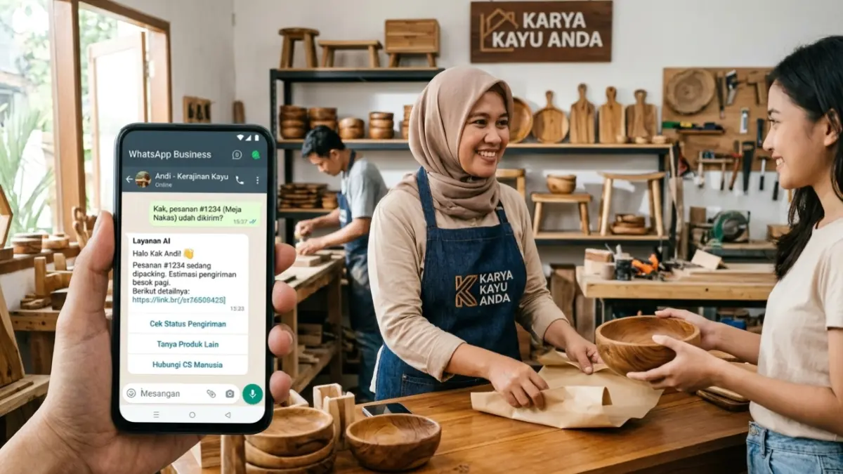 Meta menghadirkan Meta Business Agent di WhatsApp untuk membantu pelaku usaha menjawab pertanyaan pelanggan, memberikan rekomendasi produk, menjadwalkan janji temu, dan mendukung proses penjualan selama 24 jam. (Gemini AI)