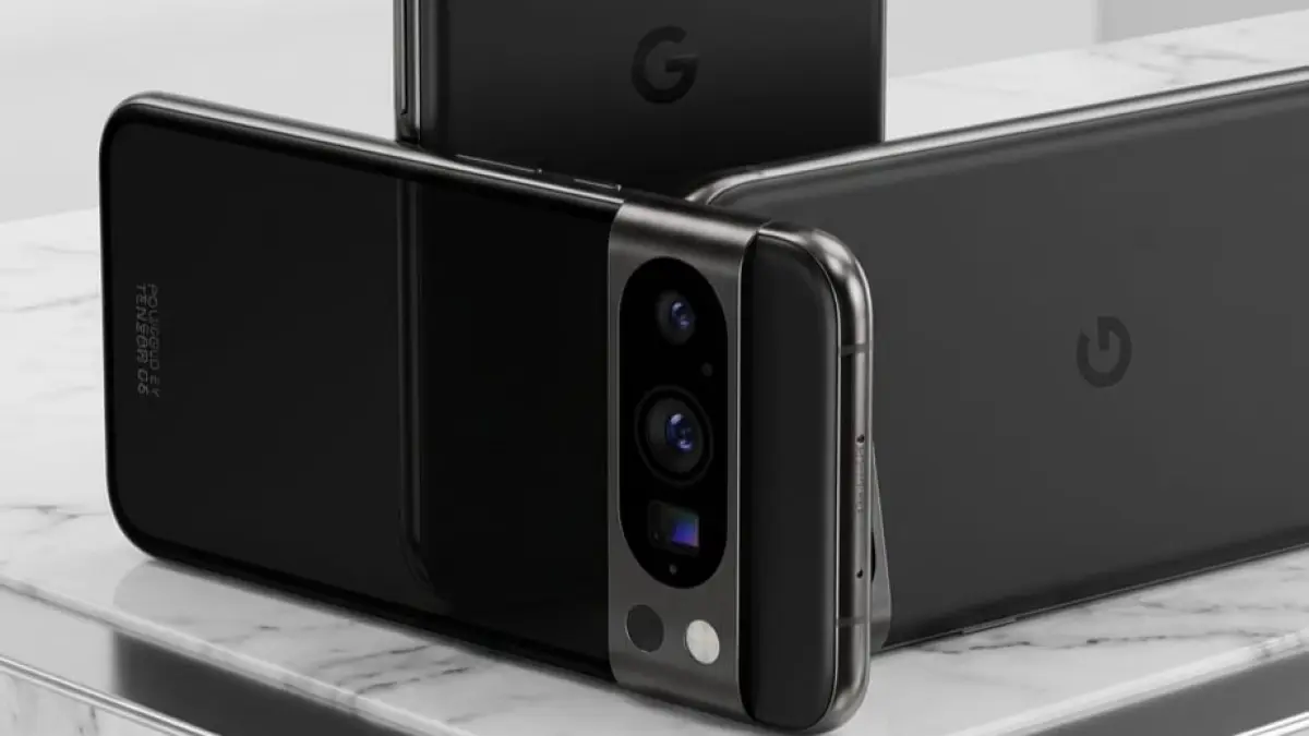 Ilustrasi Google Pixel 11 yang dirumorkan membawa kamera telefoto periskop 10,8 megapiksel dengan kemampuan zoom optik 5x. (Gemini AI)