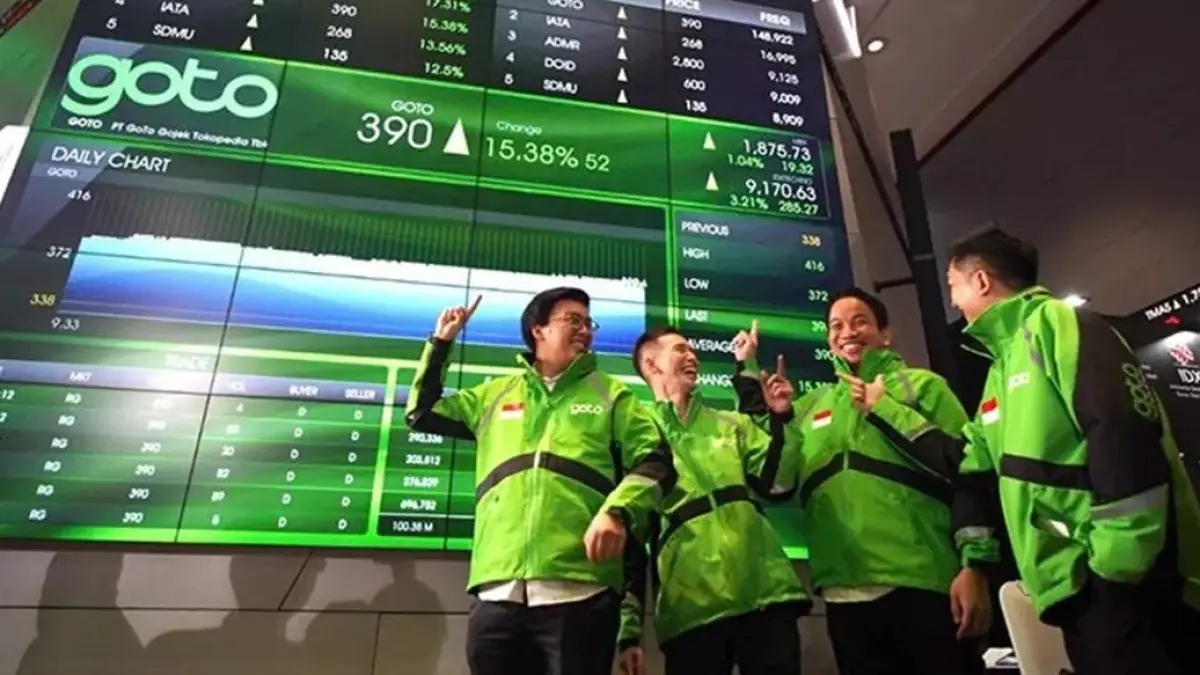 Kinerja PT GoTo Gojek Tokopedia Tbk (GOTO) berbalik positif dengan laba bersih Rp607,48 miliar pada semester I 2026. Di tengah capaian tersebut, saham GOTO dikeluarkan dari MSCI Global Standard Index mulai 1 September 2026. (JawaPos.com)