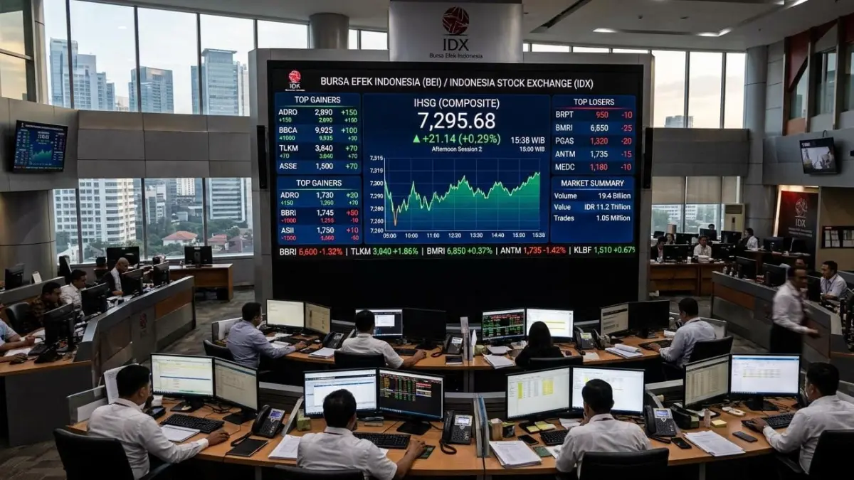 Pergerakan saham di Bursa Efek Indonesia. IHSG ditutup melemah 1,13 persen ke level 6.301,77 pada perdagangan Kamis, 13 Agustus 2026, di tengah sentimen rebalancing MSCI Agustus. (Gemini AI)