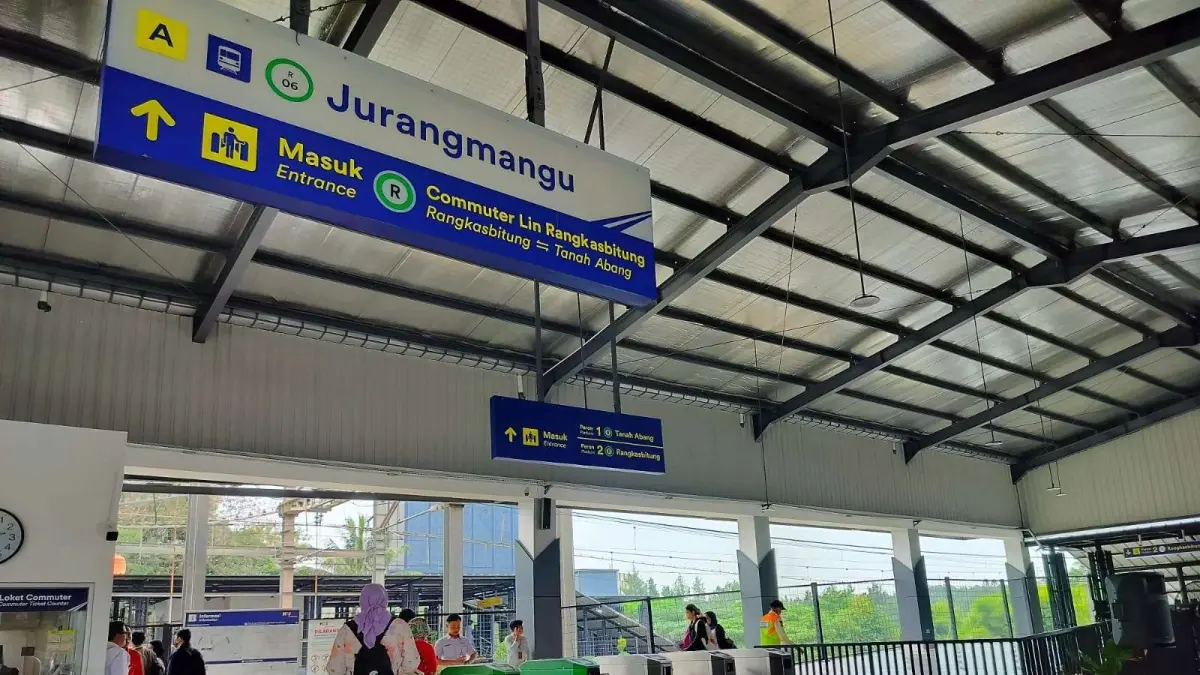 Suasana Stasiun Jurangmangu, Tangerang Selatan. KPAI meminta kasus yang melibatkan seorang siswi SMA di stasiun tersebut menjadi momentum untuk meningkatkan perhatian terhadap pengasuhan dan kesehatan mental anak. (RRI)