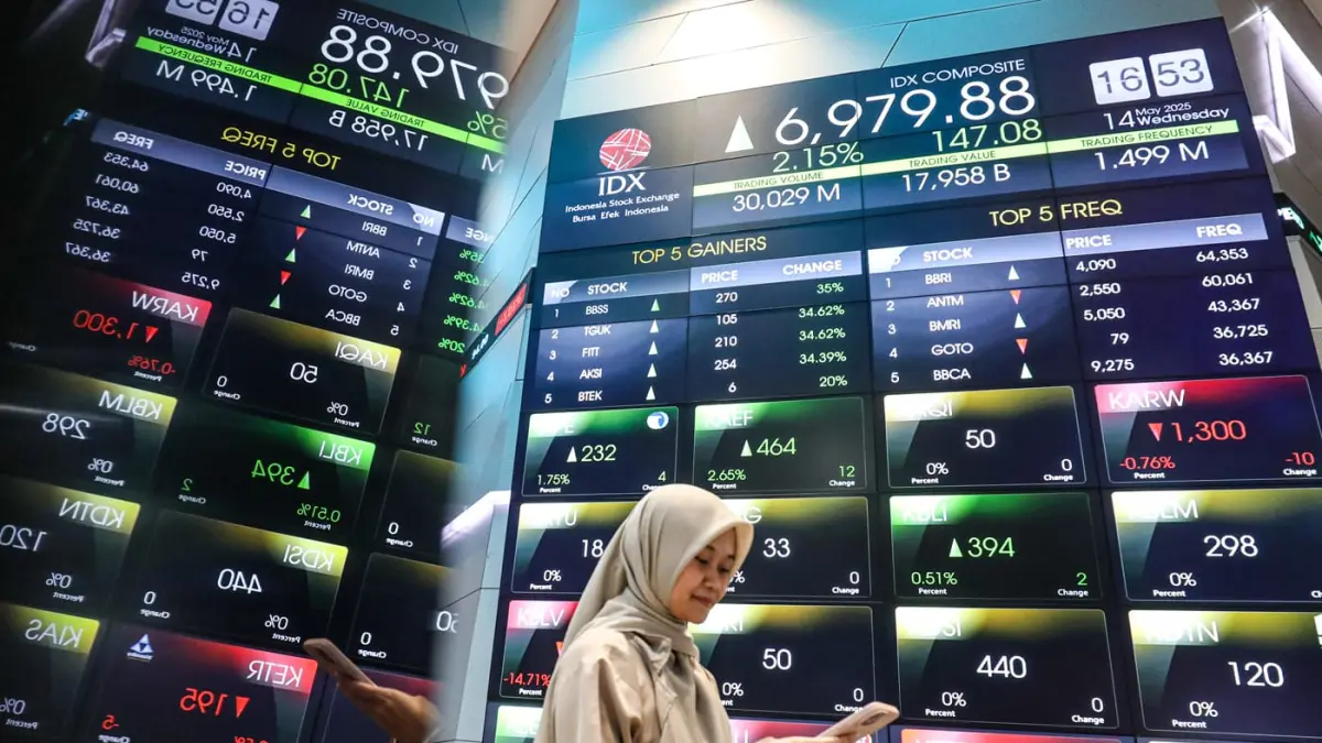 IHSG Bursa Efek Indonesia ditutup menguat 1,59 persen ke level 6.401,89 pada perdagangan Jumat, seiring respons positif pasar terhadap target disiplin fiskal dan pertumbuhan ekonomi pemerintah pada 2027. (JawaPos.com)