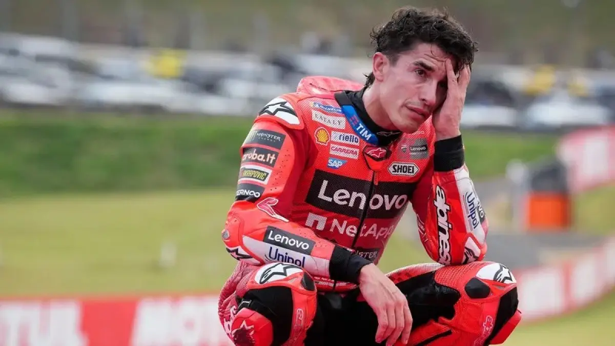 Marc Marquez mengaku sempat kehilangan kendali atas lengan kanannya saat balapan utama. (MotoGP)