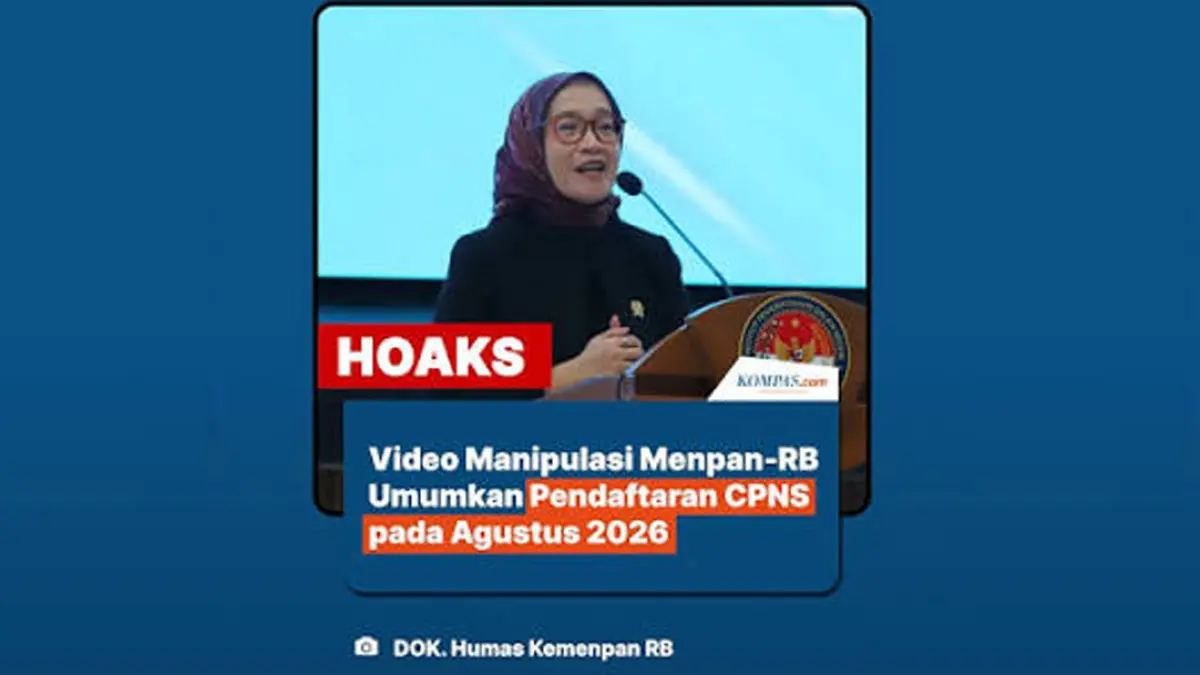 Video Rini Widyantini yang mengklaim pendaftaran CPNS 2026 dibuka ternyata hoaks. Simak fakta dan cara mengecek informasi resmi pemerintah. 