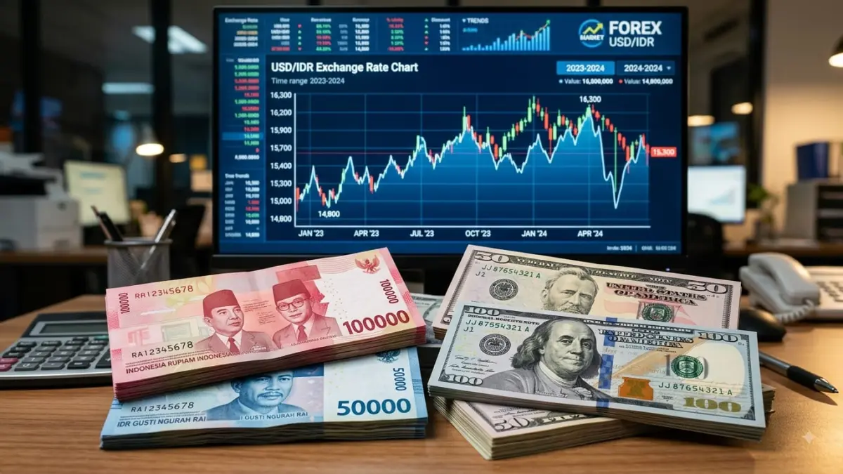 Rupiah melemah ke Rp17.862 per dolar AS pada penutupan perdagangan Selasa (18/8). (Gemini AI)