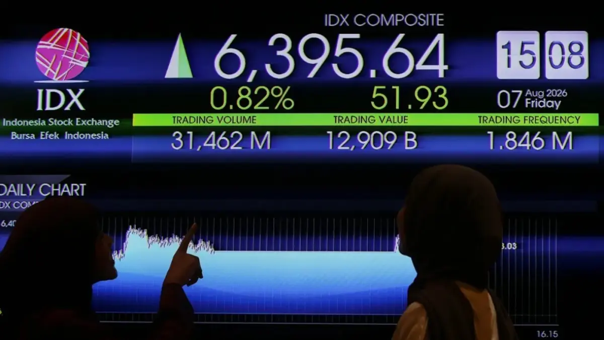 Pergerakan IHSG pada perdagangan Jumat menjadi perhatian investor di tengah rencana perubahan aturan BEI dan meningkatnya tekanan dari pasar global. (JawaPos.com)