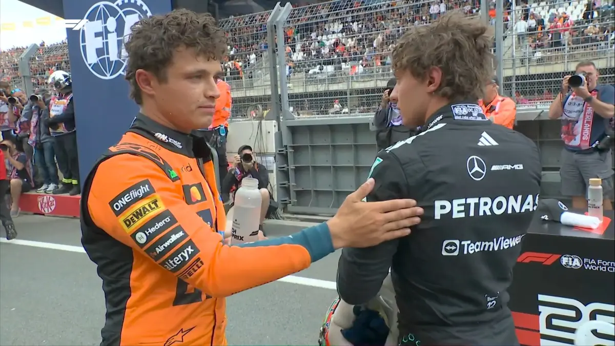 Lando Norris tampil tercepat dan merebut pole position Grand Prix Belanda setelah kualifikasi berlangsung dalam ancaman hujan. (F1)