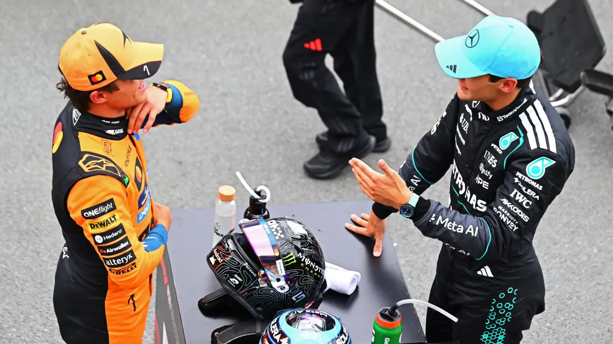 George Russell mengamankan posisi kedua pada kualifikasi Grand Prix Belanda dan hanya terpaut 0,102 detik dari Lando Norris. (F1)