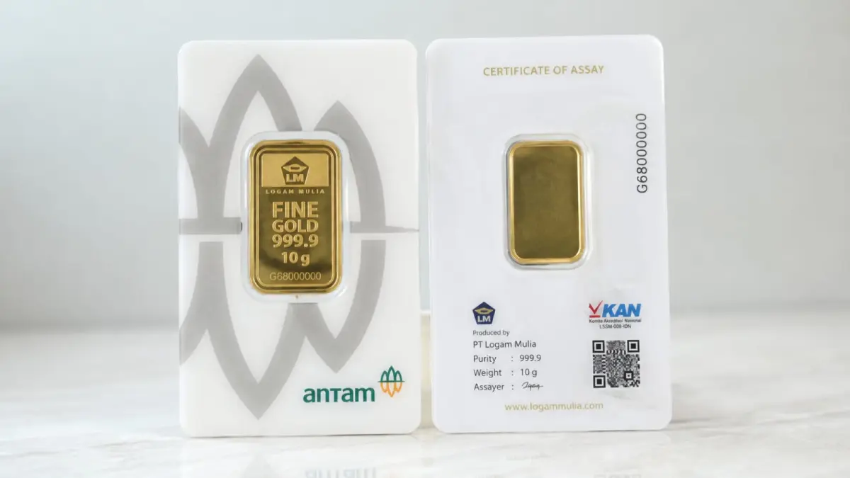 Harga emas Antam naik Rp10.000 menjadi Rp2.750.000 per gram pada pemantauan Senin pukul 08.58 WIB. (ChatGPT)