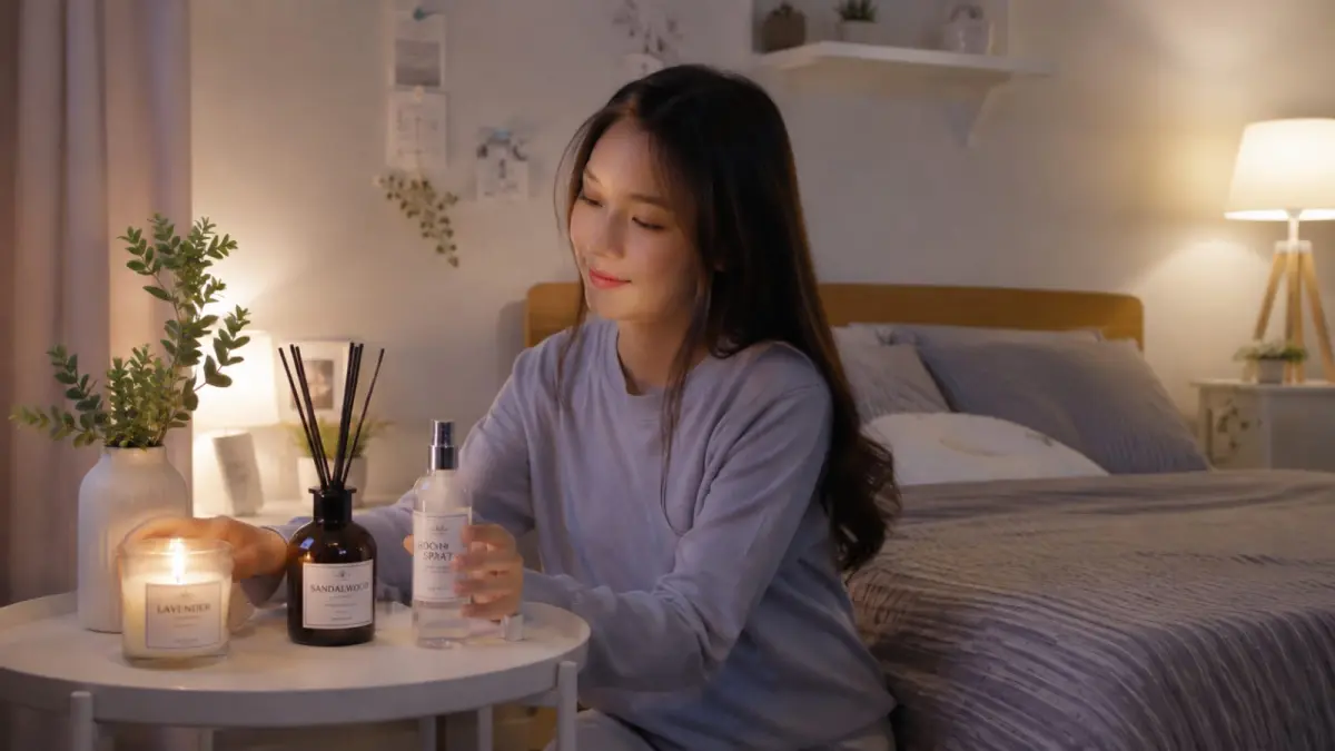 Scent layering memadukan beberapa produk wewangian dengan aroma senada untuk menciptakan suasana kamar yang lebih nyaman. (ChatGPT)