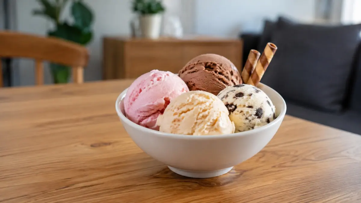 Es krim tidak menjadi penyebab langsung flu, tetapi makanan dingin dapat membuat tenggorokan terasa kurang nyaman pada sebagian orang yang sedang mengalami gangguan pada saluran pernapasan. (ChatGPT)