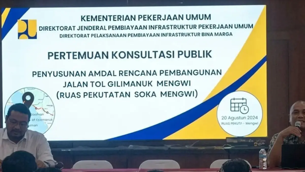 Konsultasi publik rencana pembangunan Tol Gilimanuk-Mengwi Ruas Pekutatan-Mengwi di Kerambitan, Tabanan. (Juliadi/Radar Bali)