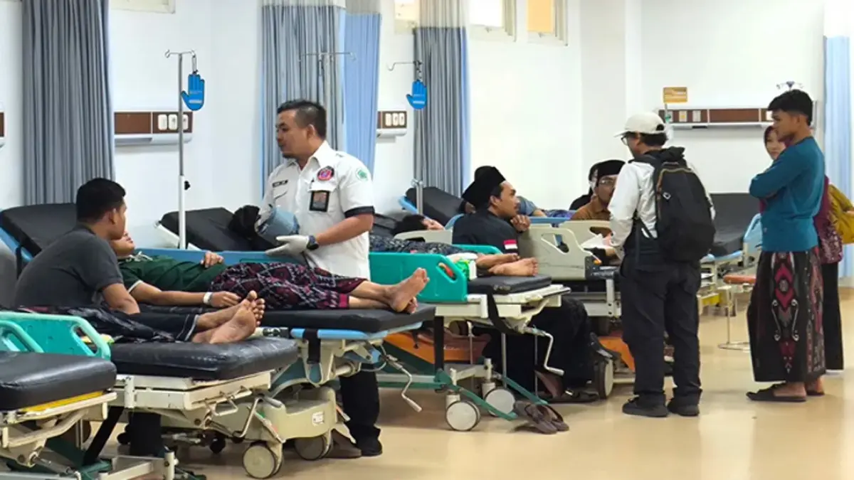 Situasi ruang di RSUD Sidoarjo yang merawat para korban keracunan makanan Ponpes Manbaul Hikam. (Dok.Dadang Kurnia/JawaPos.com)
