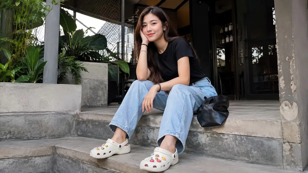 Crocs yang dulu dianggap kurang modis kini menjadi bagian dari gaya kasual anak muda. Kehadiran Jibbitz membuat pemakainya dapat memberikan sentuhan personal pada alas kaki yang dikenakan. (ChatGPT)