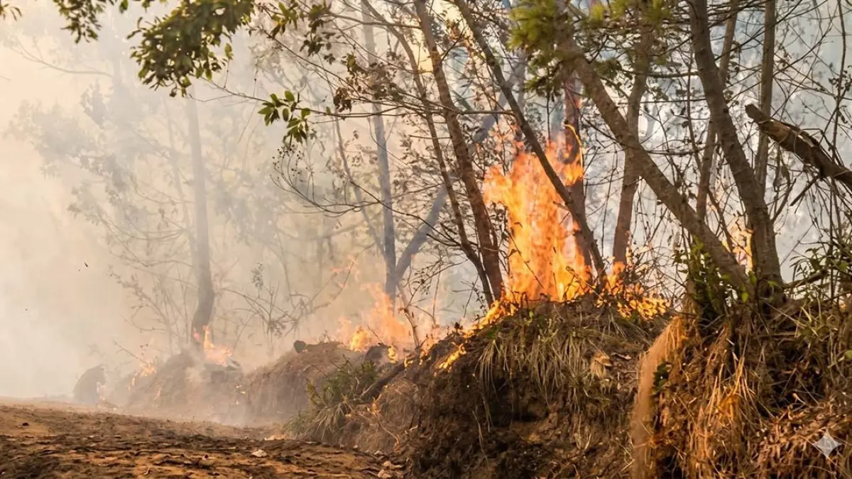 Kebakaran Ijen meluas hingga Pondok Bunder dan mendekati jalur pendakian. TWA Kawah Ijen ditutup total sampai api padam dan aman. (TWA Ijen for Radar Banyuwangi)