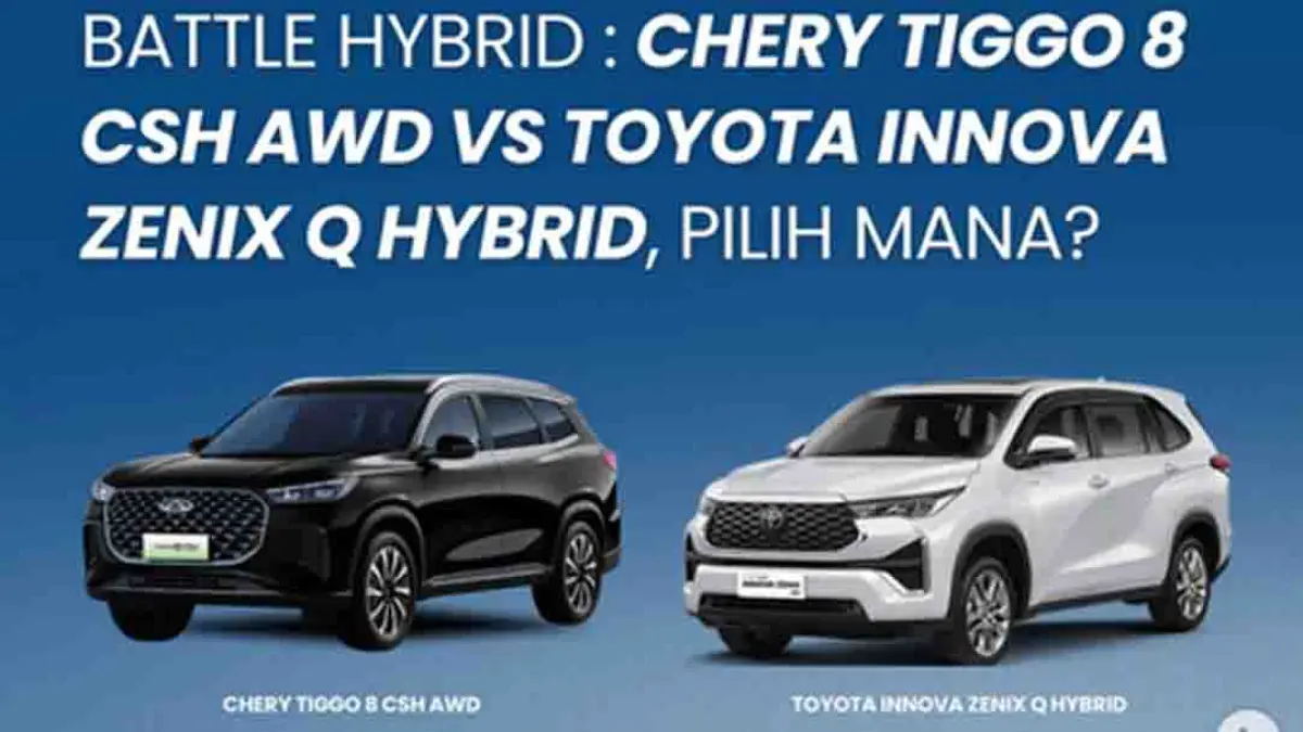 Tiggo 8 CSH dan Innova Zenix Hybrid sama-sama tujuh penumpang. Simak beda teknologi, tenaga, efisiensi, fitur, dan kisaran harganya. (Instagram @carmudiid)