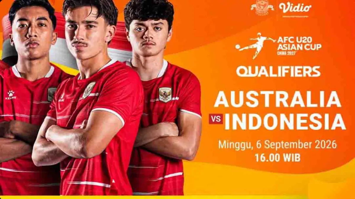 Indonesia U-20 vs Australia U-20 menjadi laga penentu Grup H Kualifikasi Piala Asia U-20 2027. (vidio.com)